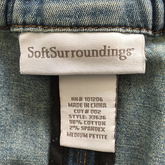 Soft Surroundings Skirt Denim Midi - Picture 7 of 8